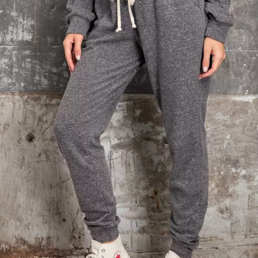 Gray Relaxed-Fit Joggers with Elastic Cuffs